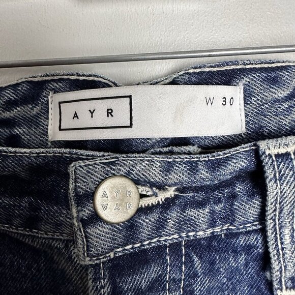 AYR Jeans Womens Size 30  Blue Form‎ Tapered Raw Hem Distressed - Picture 2 of 15